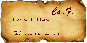 Csonka Filippa névjegykártya